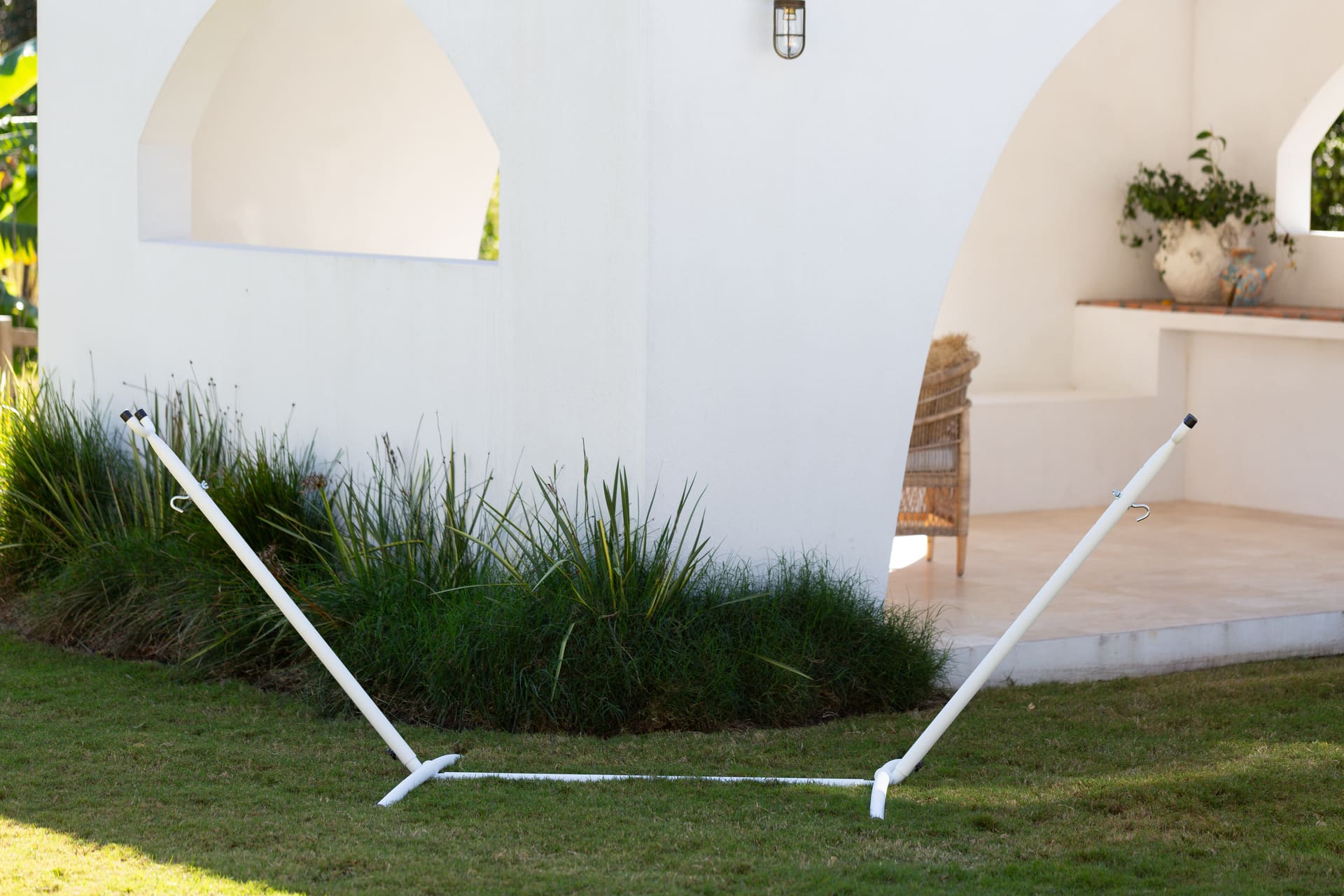 10ft Universal Steel Hammock Stand in White - Image 7