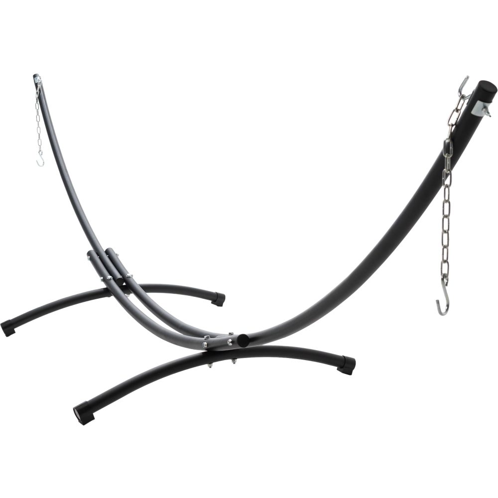 12ft Steel Arc Hammock Stand in Black